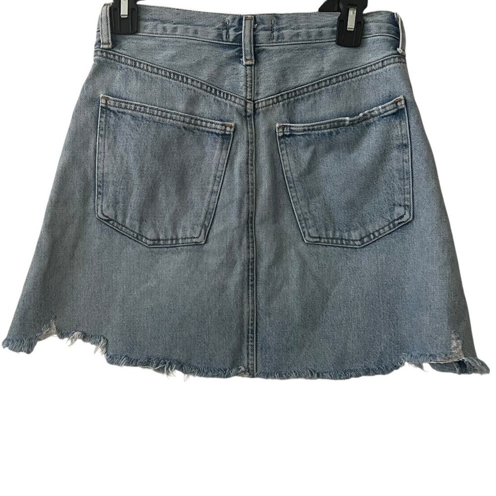 Agolde Criss Cross Denim Mini Skirt Size 25 - Picture 3 of 16
